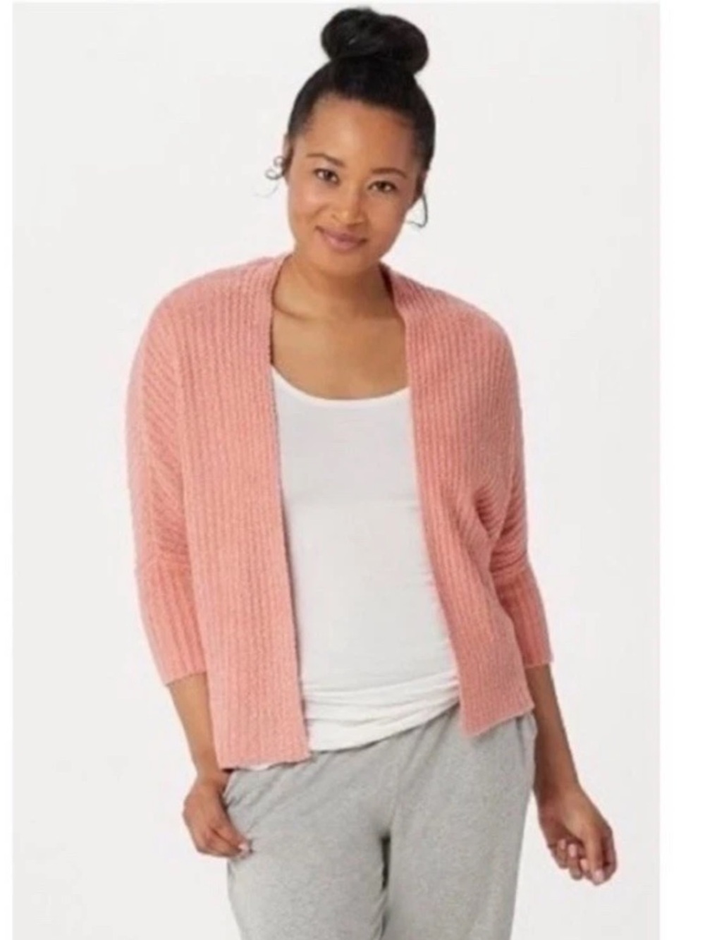 Barefoot Dreams | CozyChic Lite Ribbed Shrug Cardigan Womens Size XXS/XS Orange
